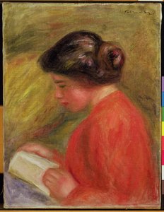 Girl in Red Reading